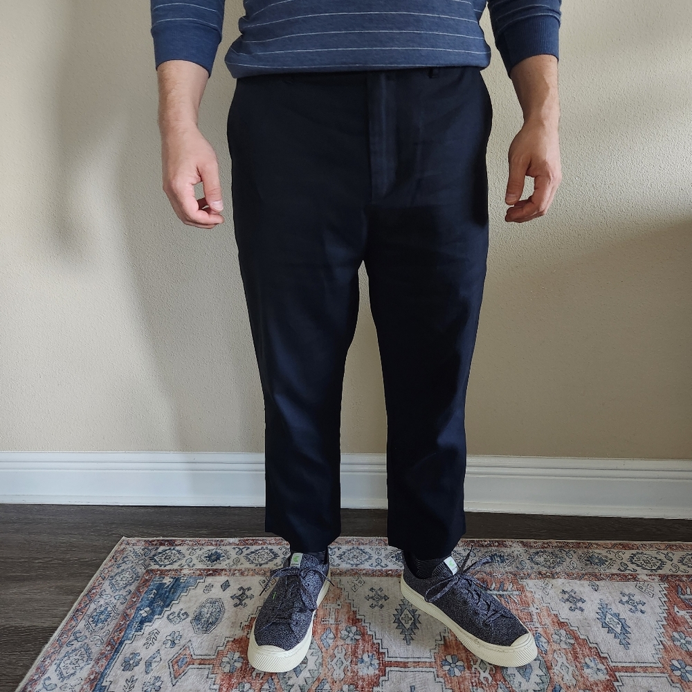 STAMPD Mens Black Cropped Ankle Pants With Waist Adjusters Size 32 NWT - Picture 5 of 16